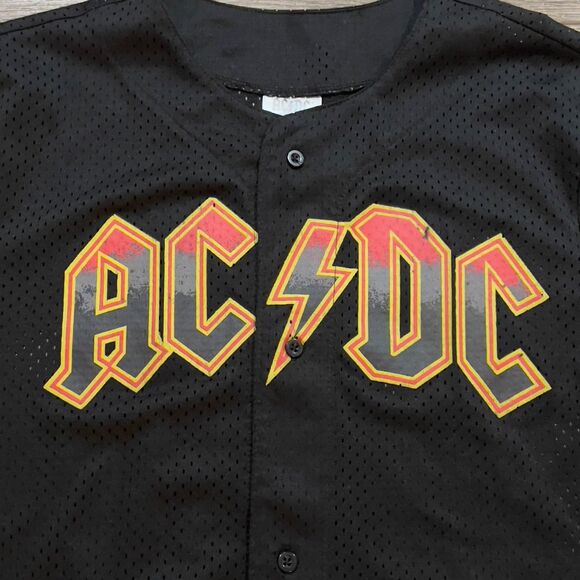AC/DC 1980 Back in Black Concert Tour Baseball Jersey - Men's Size Medium - Picture 2 of 8